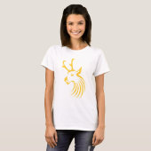 Pronghorn Antelope in Swish Drawing Style T-shirt (Voorkant volledig)