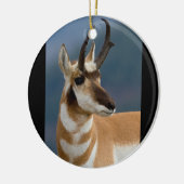 Pronghorn Portrait Keramisch Ornament (Links)