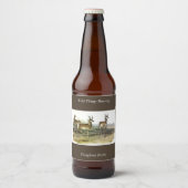 Pronghorn (Prong-horned Antelope) van Audubon Bier Etiket (Voorkant)