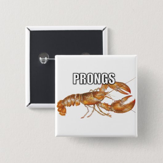 Prongs-Button Vierkante Button 5,1 Cm (Voorkant /achterkant)