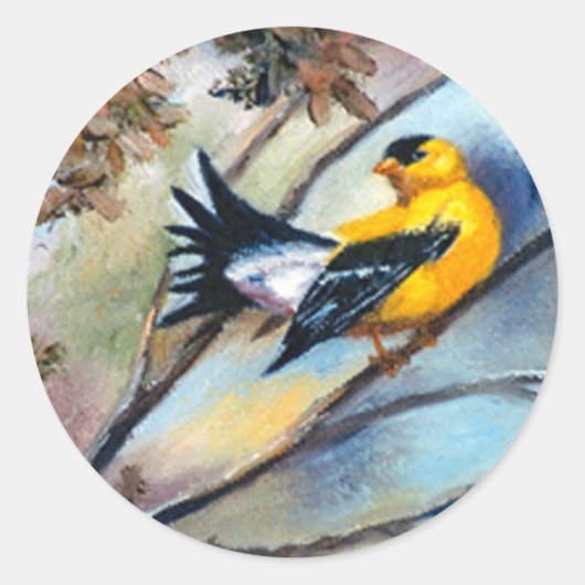 pronken met vogel Stickers (Voorkant)