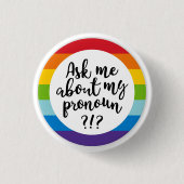 Pronoun Badge Ronde Button 3,2 Cm (Voorkant)