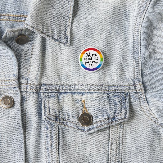 Pronoun Badge Ronde Button 3,2 Cm (In situ)