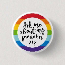 Pronoun Badge Ronde Button 3,2 Cm