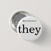 Pronoun badge ronde button 3,2 cm (Voorkant /achterkant)