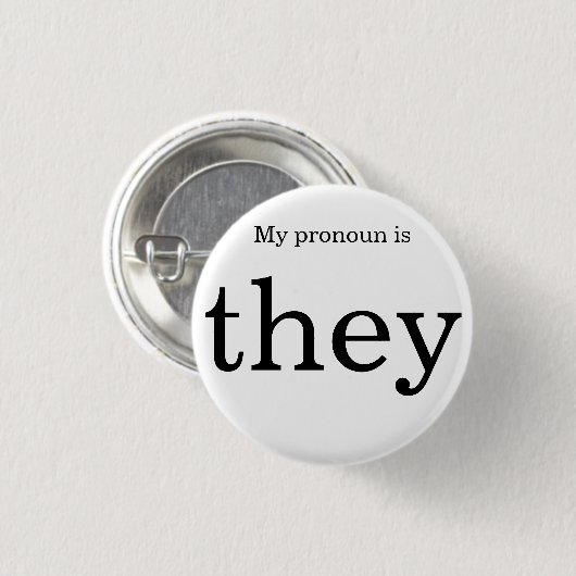Pronoun badge ronde button 3,2 cm (Voorkant /achterkant)