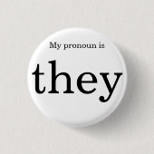 Pronoun badge ronde button 3,2 cm (Voorkant)