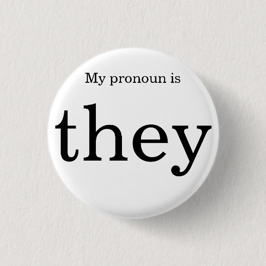 Pronoun badge ronde button 3,2 cm (Voorkant)