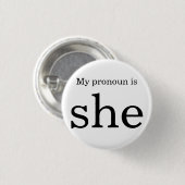 Pronoun badge ronde button 3,2 cm (Voorkant /achterkant)