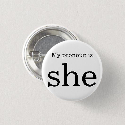 Pronoun badge ronde button 3,2 cm (Voorkant /achterkant)