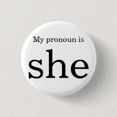 Pronoun badge ronde button 3,2 cm (Voorkant)