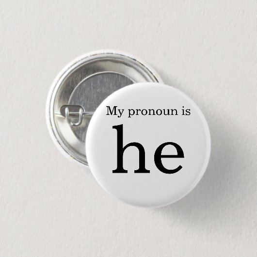 Pronoun badge ronde button 3,2 cm (Voorkant /achterkant)