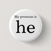 Pronoun badge ronde button 3,2 cm (Voorkant)