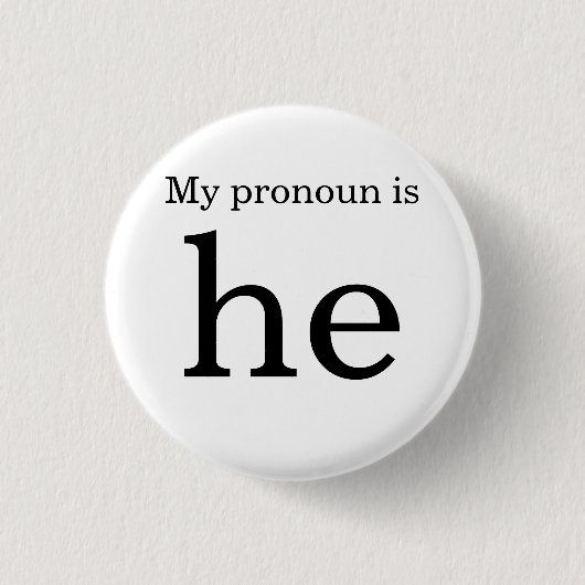 Pronoun badge ronde button 3,2 cm (Voorkant)
