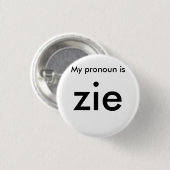 Pronoun badge ronde button 3,2 cm (Voorkant /achterkant)