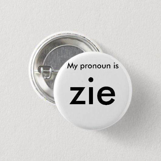 Pronoun badge ronde button 3,2 cm (Voorkant /achterkant)