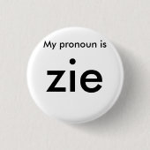 Pronoun badge ronde button 3,2 cm (Voorkant)