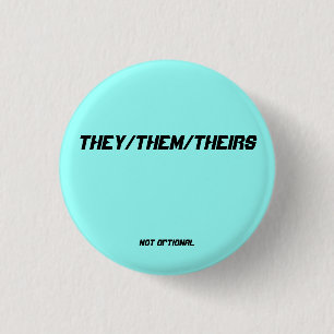 Pronoun-Button van hen/Them/Theirs Ronde Button 3,2 Cm