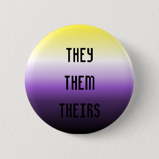 Pronoun-Button van hen/Them/Theirs Ronde Button 5,7 Cm