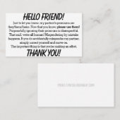 Pronoun Cards (zij/zij partner) Visitekaartje (Voorkant / Achterkant)