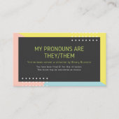 Pronoun Intervention (Fine) "Zij/Them" Visitekaartje (Voorkant)