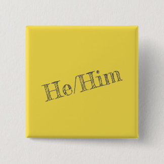 Pronoun Pin (Square) Vierkante Button 5,1 Cm