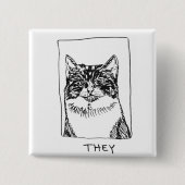 Pronoun pin vierkante button 5,1 cm (Voorkant)