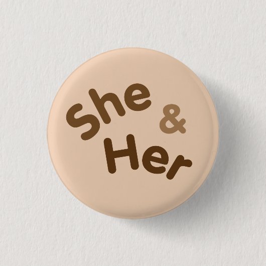 Pronoun Pin Zij/haar Ronde Button 3,2 Cm (Voorkant)