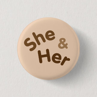 Pronoun Pin Zij/haar Ronde Button 3,2 Cm