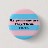 Pronoun Pins - Zij/zij Ronde Button 3,2 Cm (Voorkant)