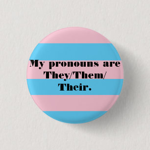 Pronoun Pins - Zij/zij Ronde Button 3,2 Cm