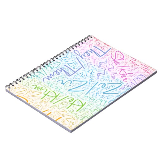 Pronoun pride gender queer rainbow lgbtqa notitieboek (Linkerzijde)