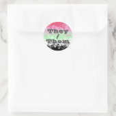  Pronoun Recipromantic Pride Flag Ronde Sticker (Tas)