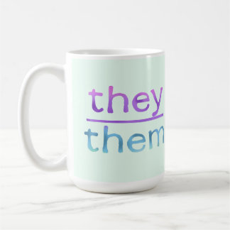 Pronoun They Them Colorful Mug Koffiemok