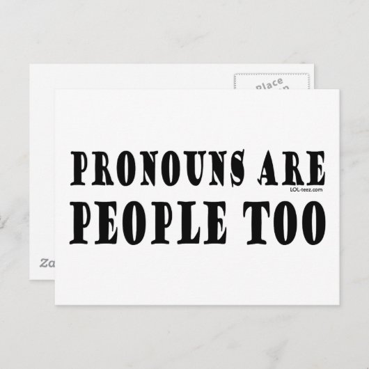 Pronouns Briefkaart (Voorkant / Achterkant)