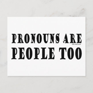 Pronouns Briefkaart