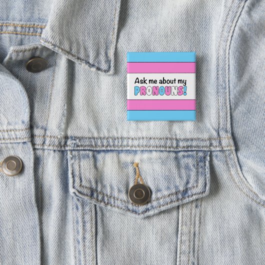 Pronouns Button (Trans Pride) (In situ)