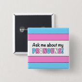 Pronouns Button (Trans Pride) (Voorkant /achterkant)