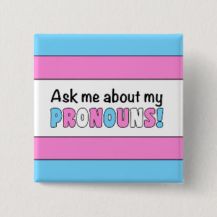 Pronouns Button (Trans Pride)