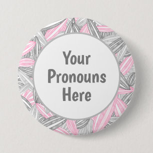 PRONOUNS Demigirl Pride Abstracte Zen bloemblaadje Ronde Button 7,6 Cm