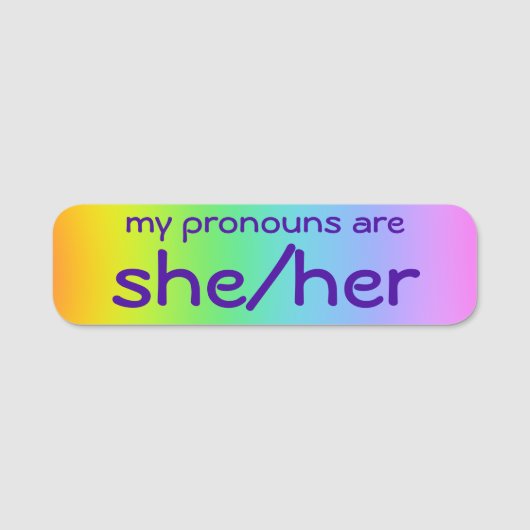 Pronouns Pin Naamplaatje (Voorkant)