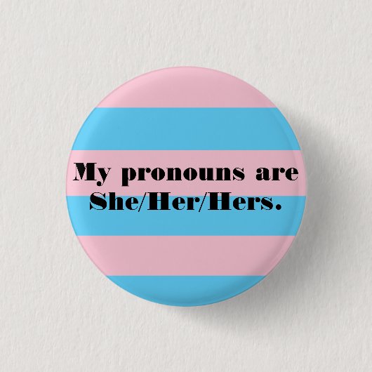 Pronouns Pin Ronde Button 3,2 Cm (Voorkant)