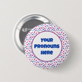 PRONOUNS Rainbow Sprinkles Bisexual Pride Flag Ronde Button 5,7 Cm (Voorkant /achterkant)