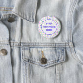 PRONOUNS Rainbow Sprinkles Trigender Pride Vlag Ronde Button 5,7 Cm (In situ)