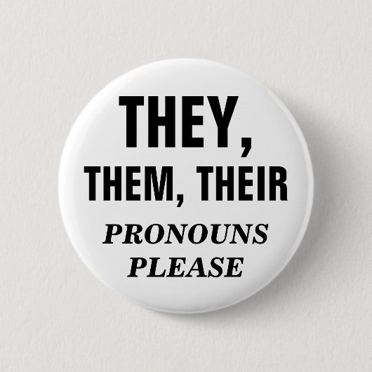 Pronouns Sjabloon Button (Voorkant)