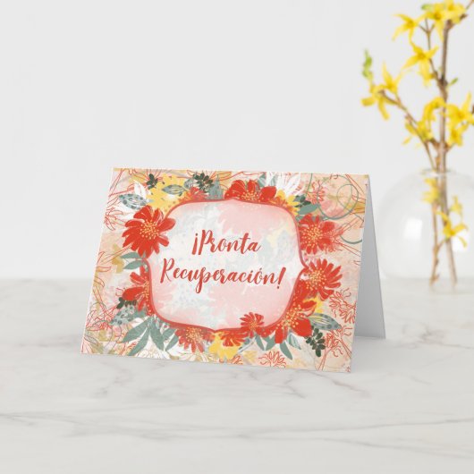 Pronta Recuperación – tarjeta de recuperación Kaart (Gele Bloem)