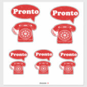 Pronto Italiaans telefoonnummer Sticker (Vel)