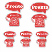 Pronto Italiaans telefoonnummer Sticker (Voorkant)