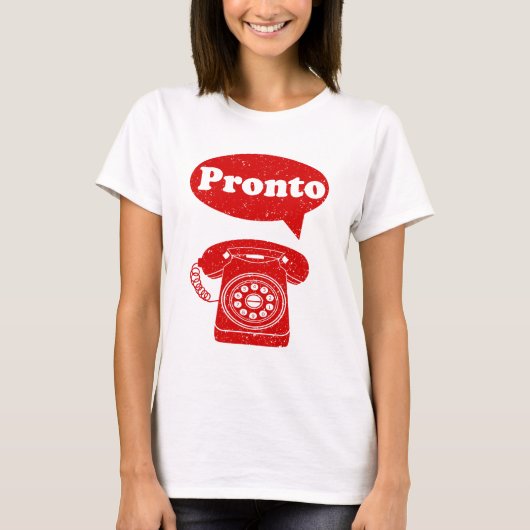Pronto Italiaans telefoonnummer T-shirt (Voorkant)