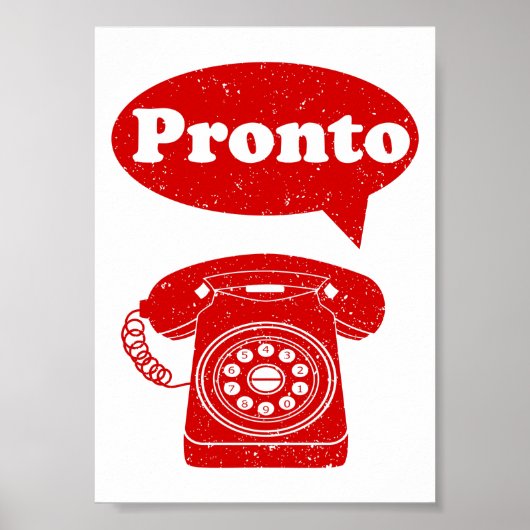 Pronto Italian Telephone Poster (Voorkant)